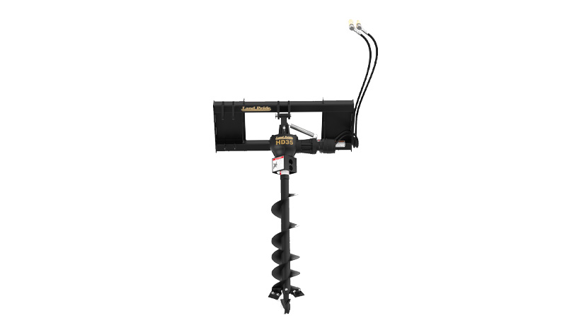 Land Pride HD35 Series Post Hole Diggers isolated on a white sweep background.