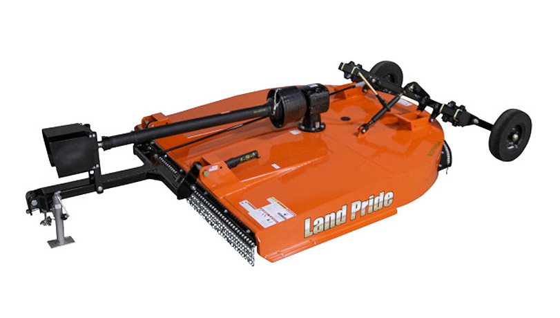 New Land Pride RCF3684 Rotary Cutter photographed isolated on a white sweep.