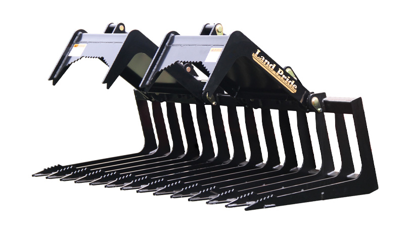 Land Pride SGC15 Series Skeleton Grapples photographed isolated on a white sweep background.