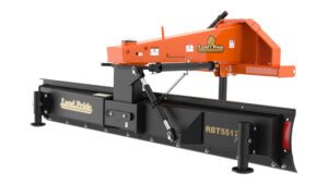 Land Pride RBT55 Series Rear Blade isolated on a white sweep.