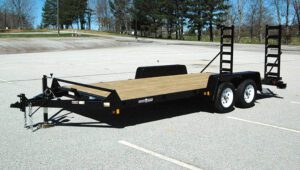 Currahee Flatbed Trailer parked in a parking lot.