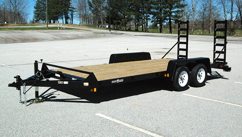 Currahee Flatbed Trailer parked in a parking lot.